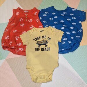 Summer Baby onesies set, 3-6 months
